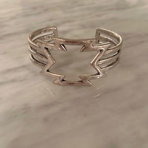Lucky brand hammered silver cuff bracelet
